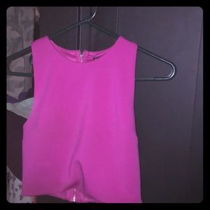 EXPRESS magenta colored, sleeveless, crop top
